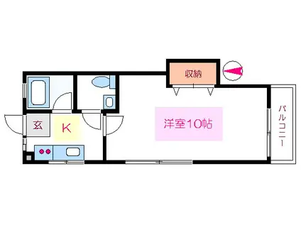 内田ビル(1K/3階)の間取り写真
