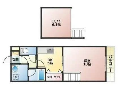 尾末ROYALSALON(1DK/3階)の間取り写真