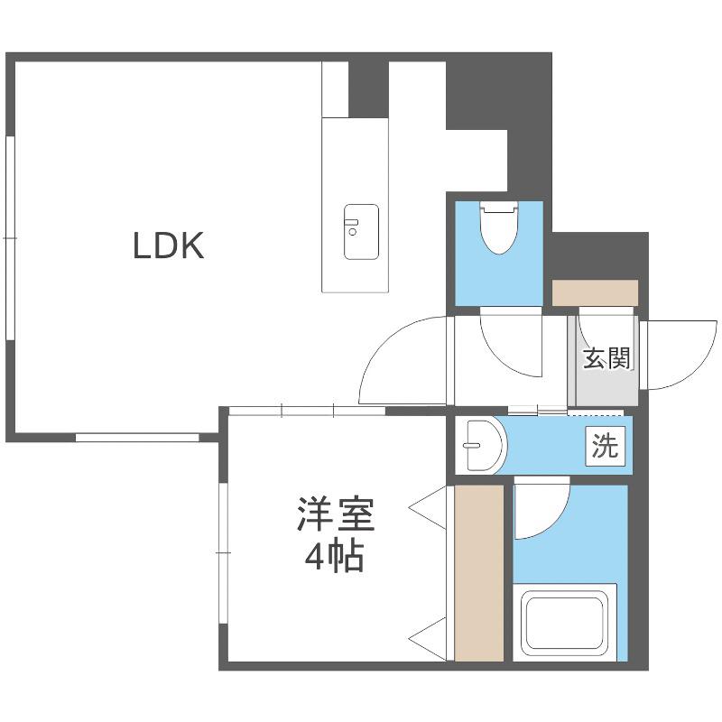 カレラ学園前(1LDK/3階)の間取り写真