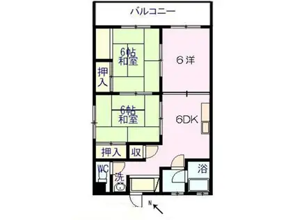 グランドマンション(3DK/5階)の間取り写真