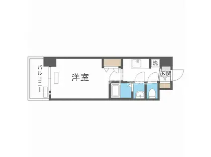 プレサンス堺筋本町センティス(1K/10階)の間取り写真