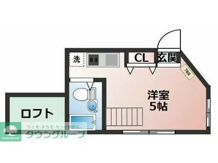 プランドールZAIZEN(ワンルーム/1階)の間取り写真