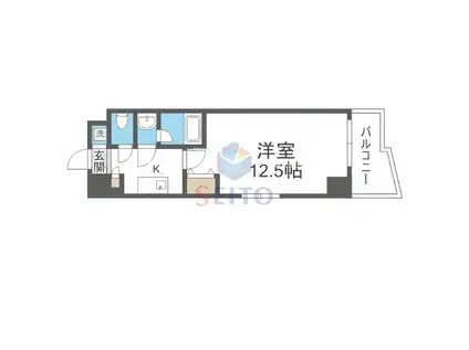 ラ・フィーネ江坂(1K/6階)の間取り写真