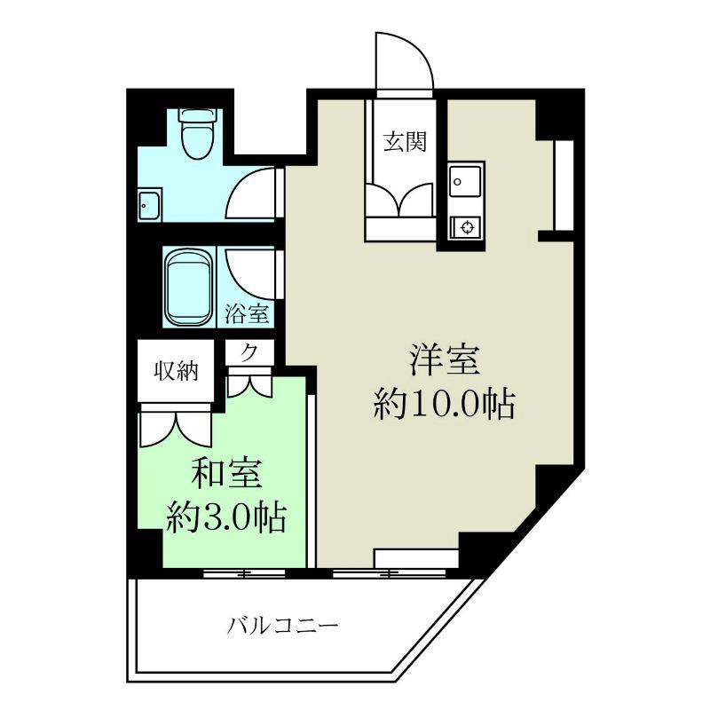 新潟芙蓉コモンズ(ワンルーム/7階)の間取り写真