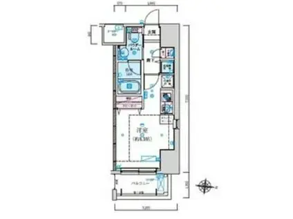 リヴシティ栄(ワンルーム/11階)の間取り写真