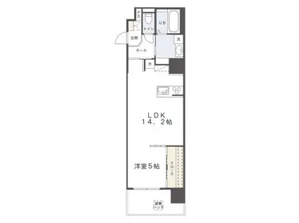 レジェンド黒崎(1LDK/10階)の間取り写真