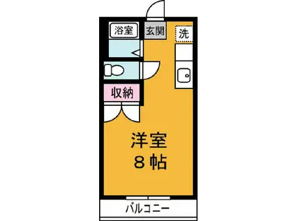 昭栄マンション(ワンルーム/2階)の間取り写真
