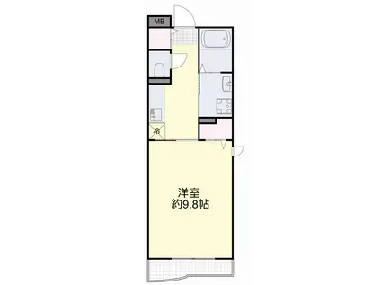 ベルハーモニー(1K/3階)の間取り写真