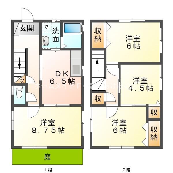 フォルテ北山(4DK/1階)の間取り写真