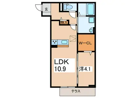 リュミエール ミナミ(1LDK/1階)の間取り写真