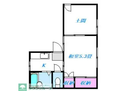 工藤コーポ(1K/1階)の間取り写真