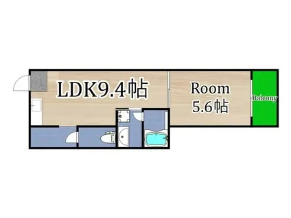 ナカジョウマンション(1LDK/3階)の間取り写真