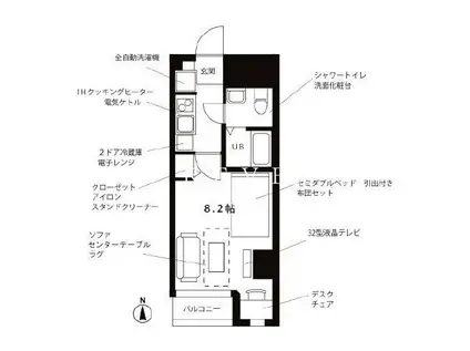 プチグランデ秋葉原(1K/4階)の間取り写真