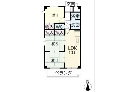 RIVER FUKUJU(3LDK/2階)の間取り写真