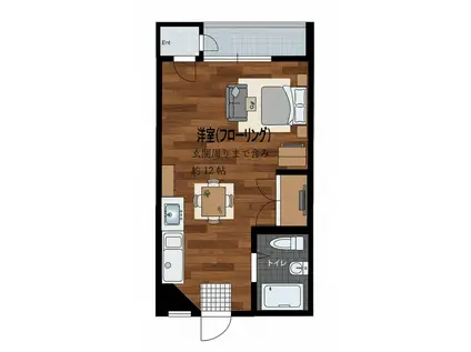 清原マンション(ワンルーム/3階)の間取り写真