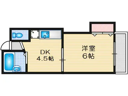 プレアール正雀II(1DK/1階)の間取り写真