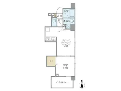 杉船ビル常盤(1LDK/4階)の間取り写真