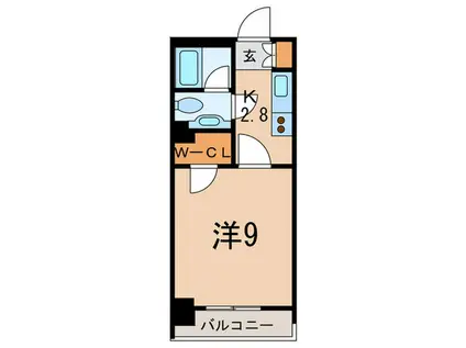 パークアクシス浜松町(1K/9階)の間取り写真