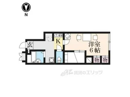 レオパレスMY中山(1K/1階)の間取り写真