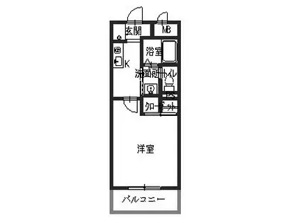 ルプレジール(1K/5階)の間取り写真
