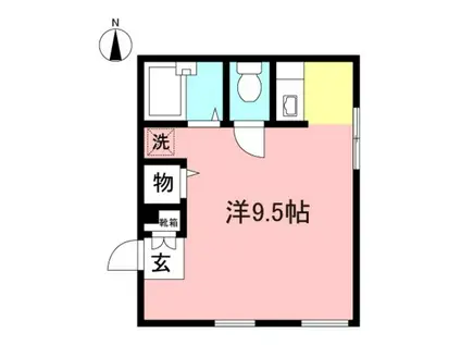 LIBERTY SAGAMIーONOII(ワンルーム/1階)の間取り写真