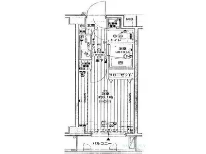 菱和パレス世田谷桜新町(1K/5階)の間取り写真