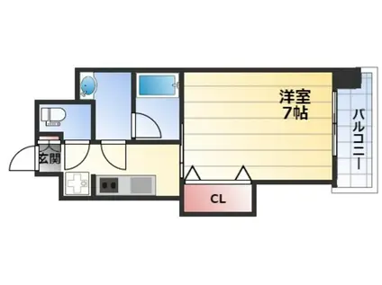 W.O.B.MIKUNI(1K/7階)の間取り写真