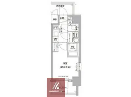 エスリード大阪梅田リュクス(1K/7階)の間取り写真