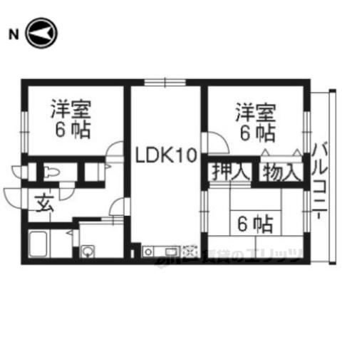 ラ・メゾン・ボヌール(3LDK/3階)の間取り写真