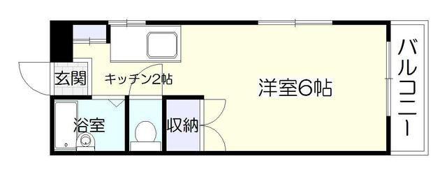 ジュエル城西(ワンルーム/1階)の間取り写真
