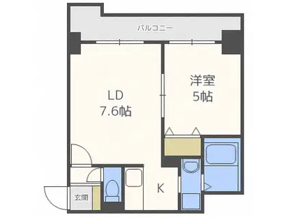 ミルフィ87(1LDK/6階)の間取り写真