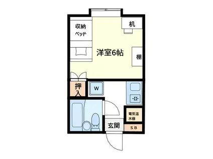 ハイムアペックス(ワンルーム/2階)の間取り写真