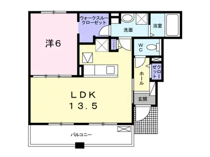 クラリッサ(1LDK/1階)の間取り写真