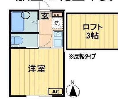 ブルーレジデンス蕨(1K/2階)の間取り写真