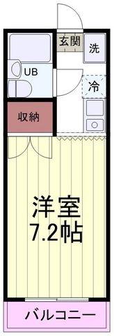 ロイヤル国立(1K/2階)の間取り写真