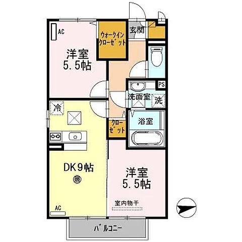 JR和歌山線 岩出駅 徒歩42分 2階建 築15年(1LDK/1階)の間取り写真