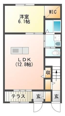エーバント(1LDK/1階)の間取り写真