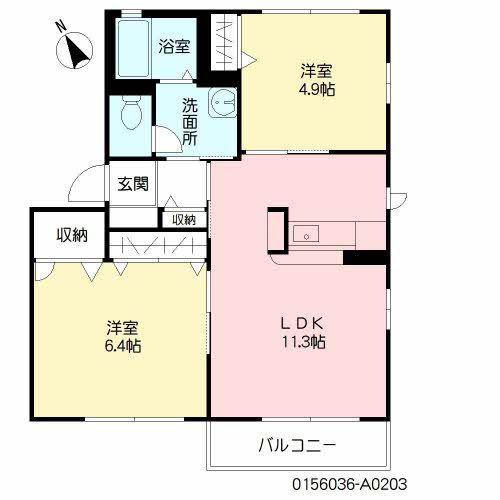 フォレスト ライフ (2LDK/2階)の間取り写真
