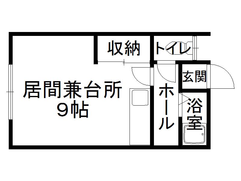 コーポA(ワンルーム/2階)の間取り写真