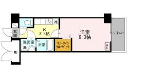 エリジオン(1K/2階)の間取り写真