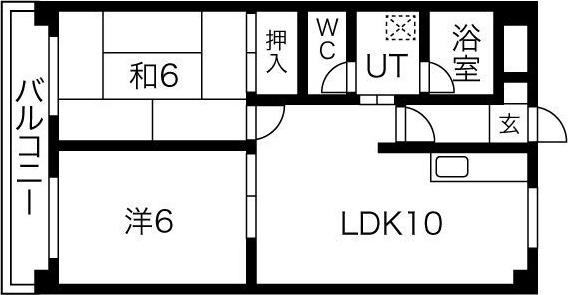 メゾンソシアル(2LDK/5階)の間取り写真