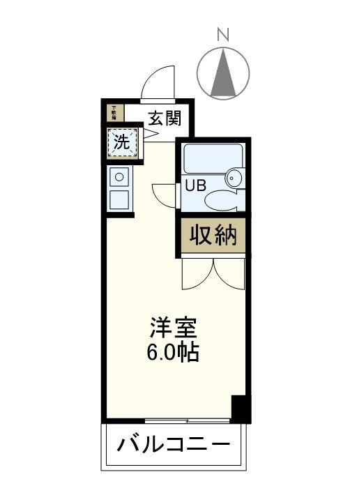 オセアン新沢ビル(ワンルーム/2階)の間取り写真