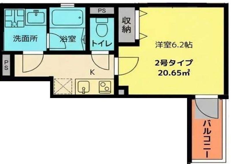 ALEGRIA尼崎西(1K/3階)の間取り写真