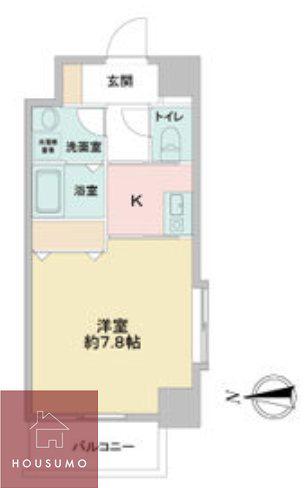 ラクラス高殿(1K/9階)の間取り写真