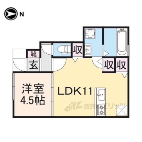 プチメゾン有井(1LDK/1階)の間取り写真