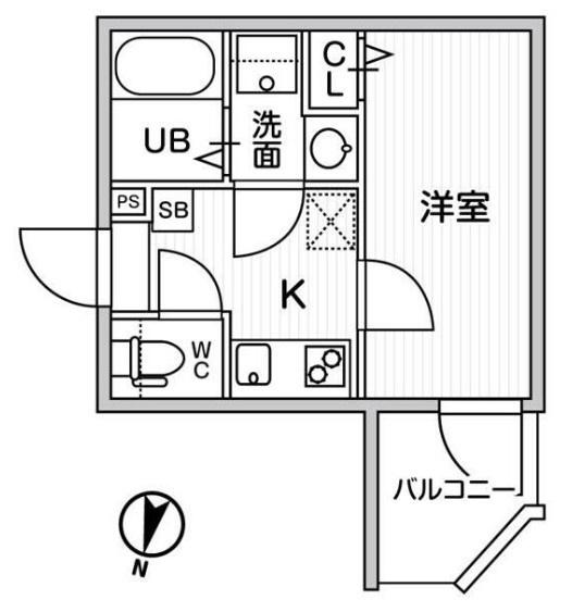 TS CUORE横濱元町(1K/3階)の間取り写真