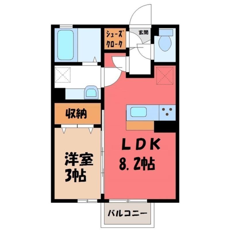 ベラ・ルーチェII(1LDK/2階)の間取り写真
