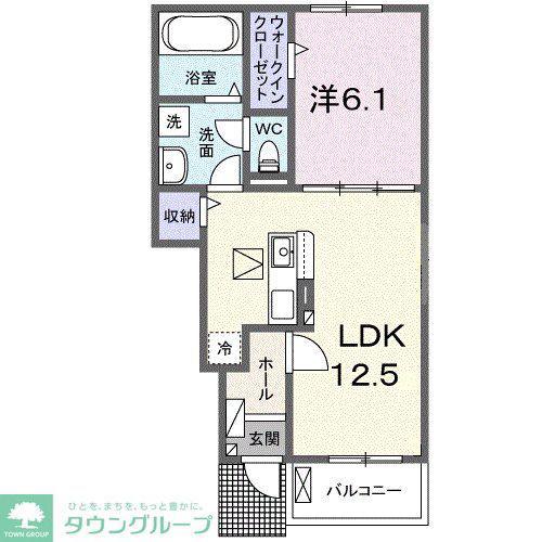 エアーライズ(1LDK/1階)の間取り写真