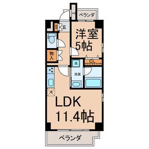 CASA DE PARTIDA(1LDK/4階)の間取り写真