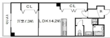 MORE河原町II(1LDK/3階)の間取り写真